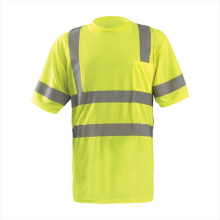 High visibility 100% cotton reflective t-shirt safety reflective uniform shirt